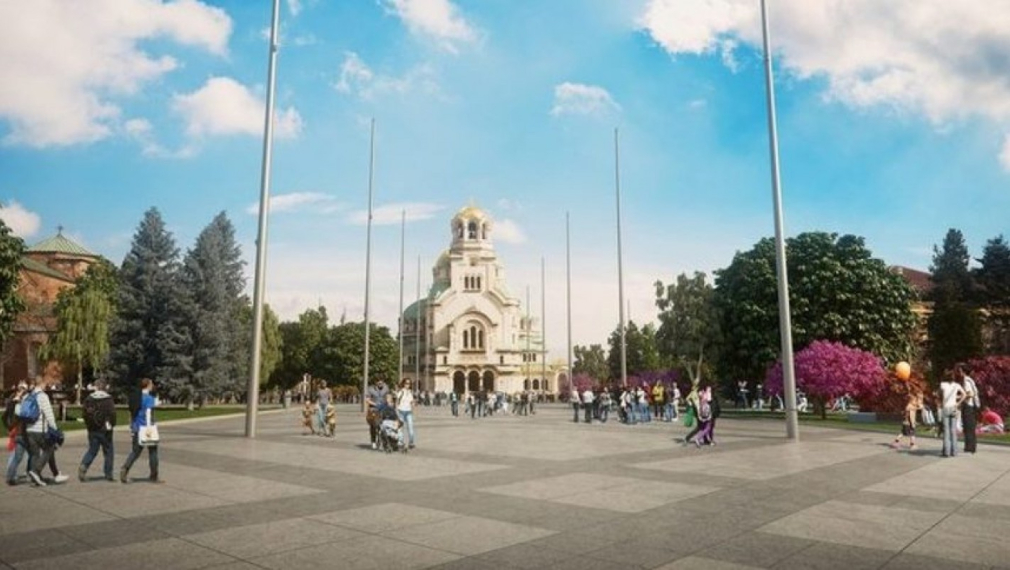 Общината обезобразява и площада около "Св. Александър Невски" в София