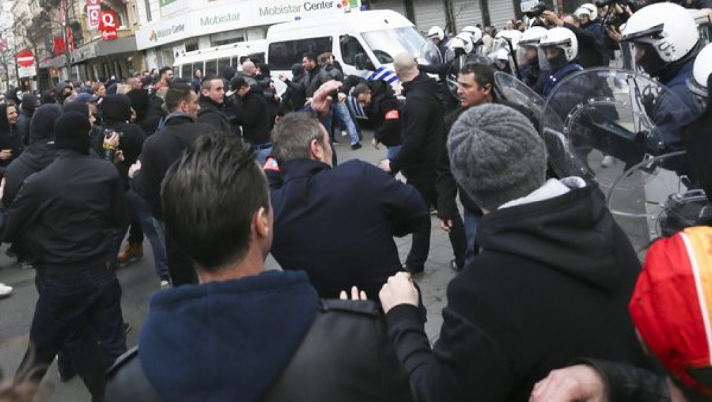Ултрадясна агитка предизвика полицията в Брюксел