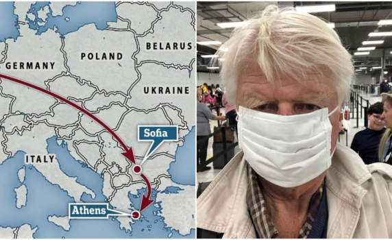  Бащата на Борис Джонсън летя до Атина през София, нарушавайки забраната на сина си