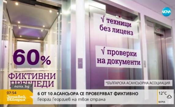 6 от 10 асансьора се проверяват фиктивно, твърдят от бранша