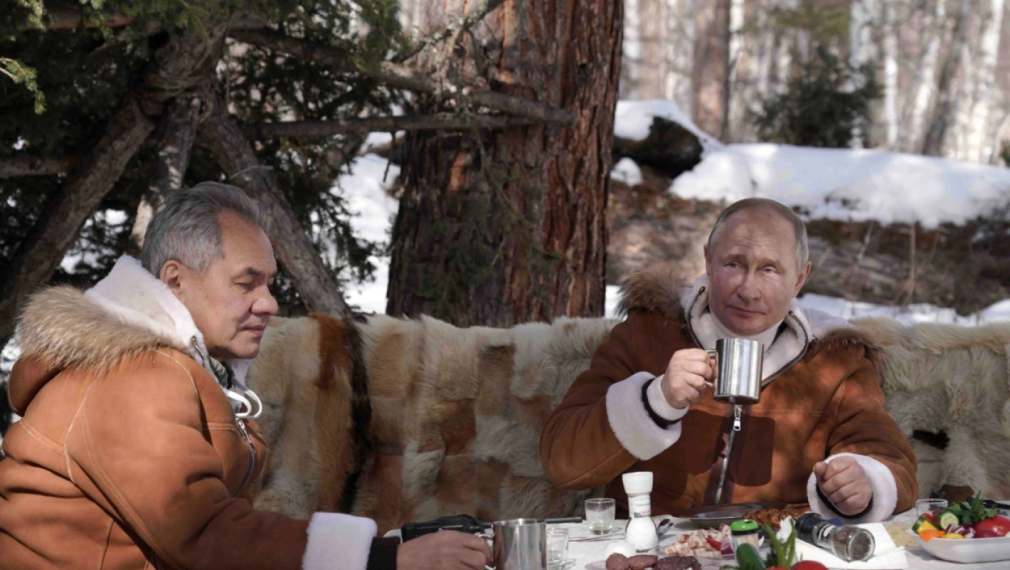 Путин и Шойгу на почивка в сибирската тайга (видео)