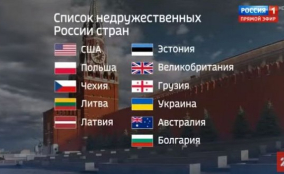 България е в списъка с неприятелските страни на Русия