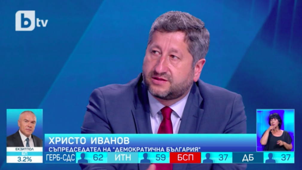 Христо Иванов: ДБ изпреварва ДПС и е претендент за 3-то място