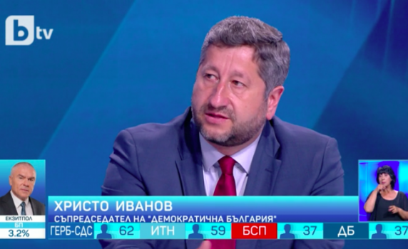 Христо Иванов: ДБ изпреварва ДПС и е претендент за 3-то място