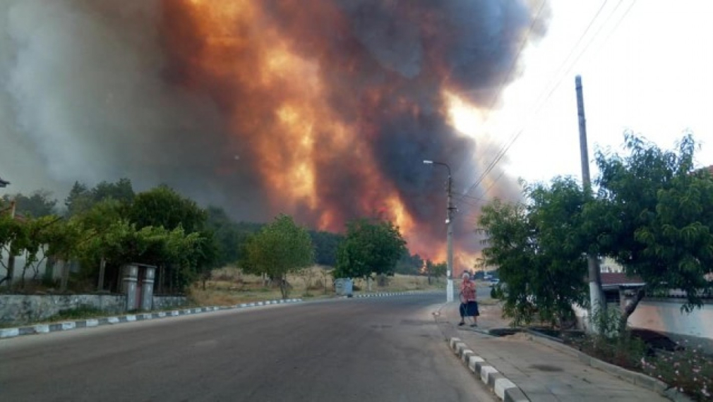 Огнено бедствие край Старосел, евакуират жителите