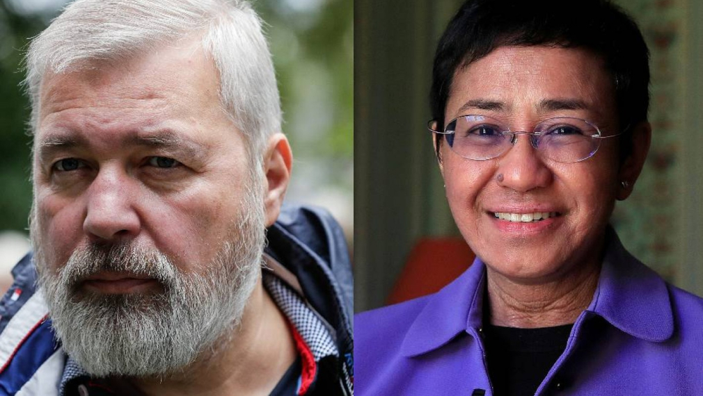 Нобелова награда за мир за журналистите Мария Риса и Дмитрий Миротов