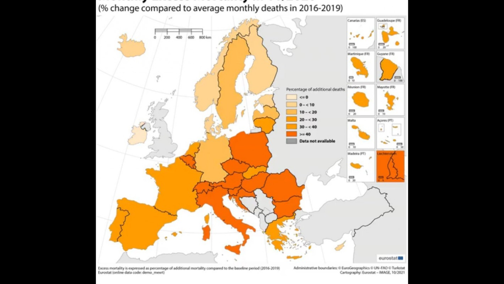 Евростат: Допълнителната смъртност в България през септември е над 50% 