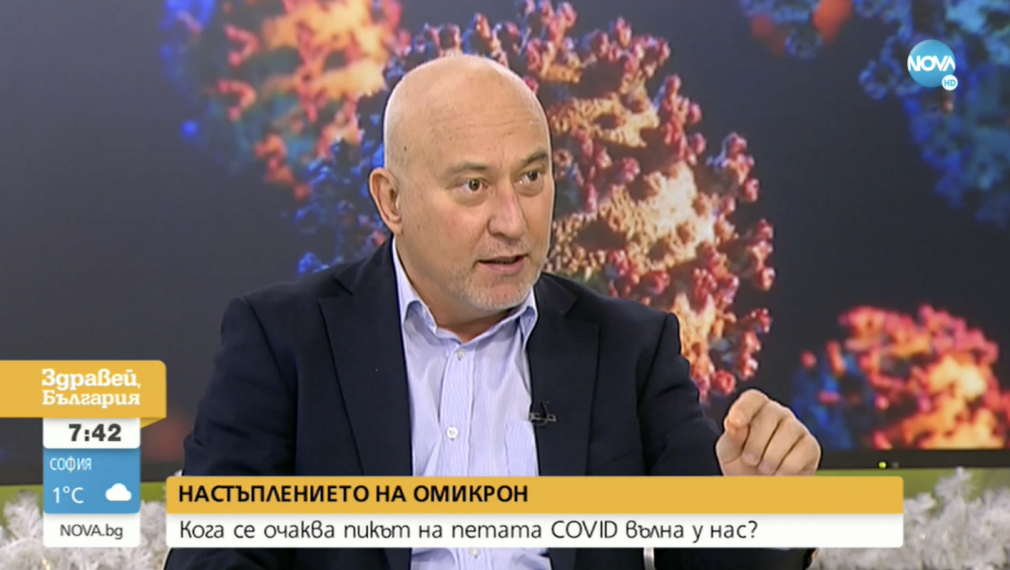 Проф. Кунчев: На 19 януари може да има 20 хил. заразени с COVID. Пикът ще бъде на 19 февруари