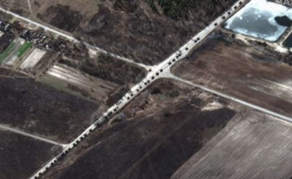 Огромен 65 км конвой с руска военна техника напредва към Киев