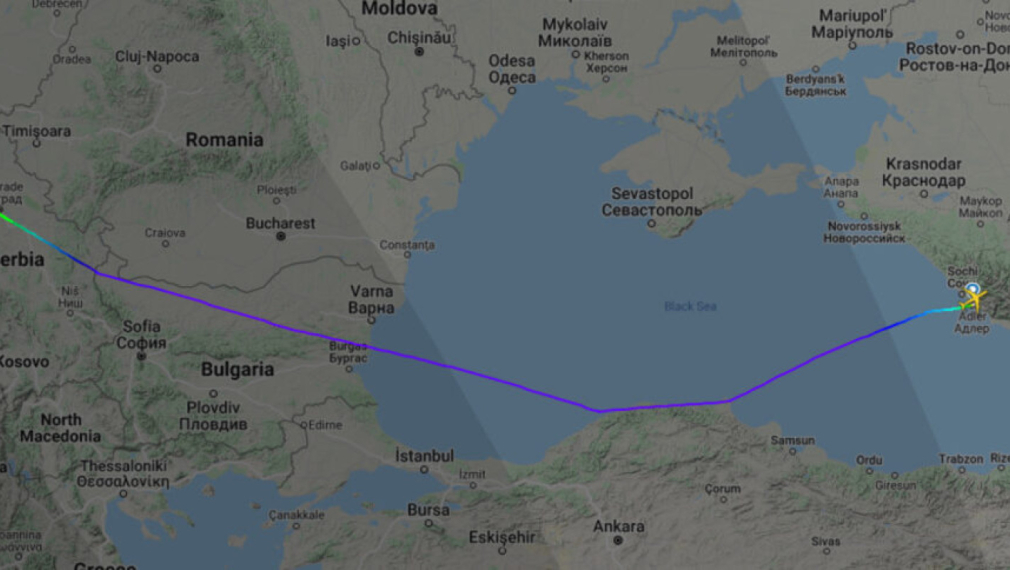 Въпреки санкциите България пусна руски самолет да мине над страната на път за Сърбия