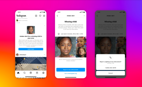 Meta добавя функцията AMBER Alert в Instagram, за да подпомогне намирането на изчезнали деца
