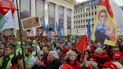 Хиляди се събраха на протест срещу високите цени на енергията в Брюксел