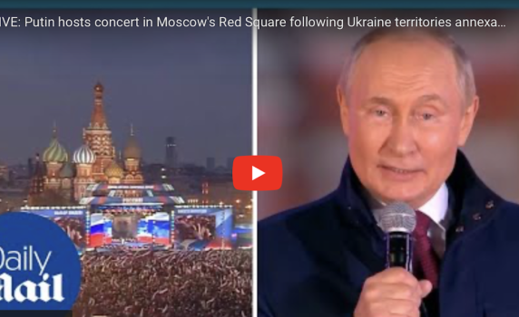 Путин пред 200 000 души на Червения площад: Днес е исторически ден! Победата ще бъде наша!