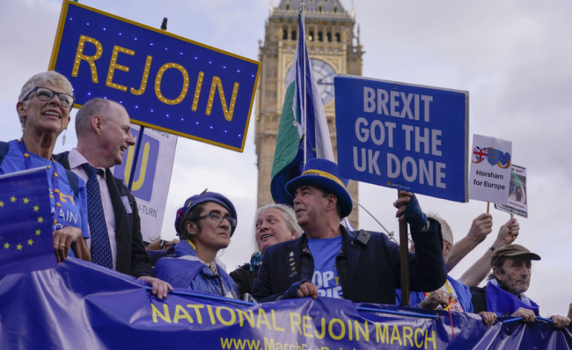 Хиляди на протест в Лондон с искане Великобритания да се върне в Европейския съюз