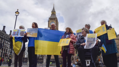 Потенциални домакини от Домове за Украйна «Homes For Ukraine» протестират