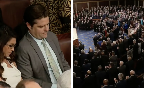Мат Гец и Лорън Бобърт отказаха да аплодират Зеленски в Конгреса: Украйна е „исторически корумпирана страна“