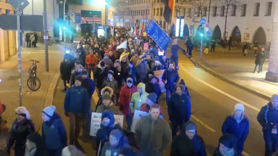 В сряда вечерта в Мюнхен се проведе демонстрация срещу доставките на германски