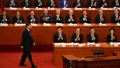 Китайският президент Си Дзинпин по време на заключителната сесия на