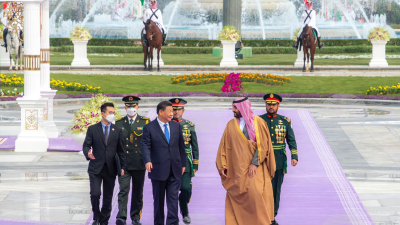 Посрещане на китайския президент Си Цзинпин в двореца Ал Ямама