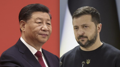 Украинският президент Володимир Зеленски проведе телефонен разговор с китайския президент