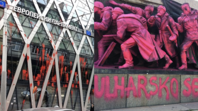 Читатели на "Гласове": Значи боядисването на паметници е гражданска позиция, а на сгради на евроинституции е вандализъм?
