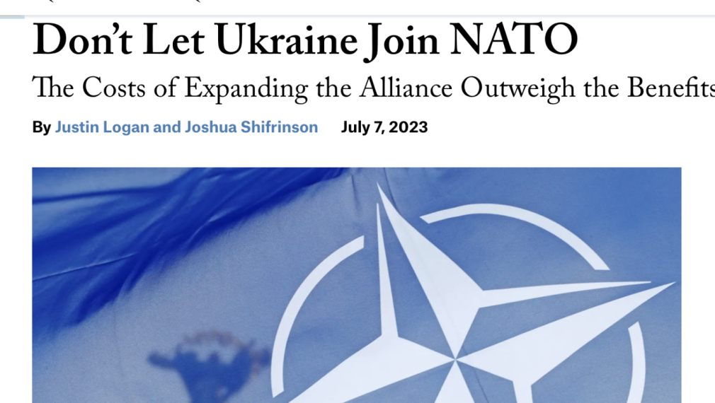 Украйна не трябва да бъде приветствана в НАТО и това
