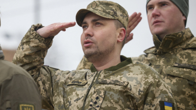 Ръководителят на украинското военно разузнаване генерал майор Кирило Буданов в центъра