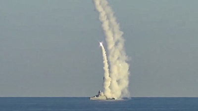 Крилата ракета с голям обсег Калибър изстреляна от руски военен