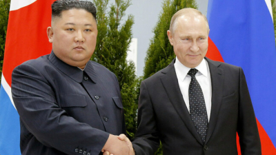 Лидерът на Северна Корея Ким Чен ун и президентът на Русия