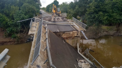 Снимка БНТРазрушиха напълно моста на основния път между Царево и