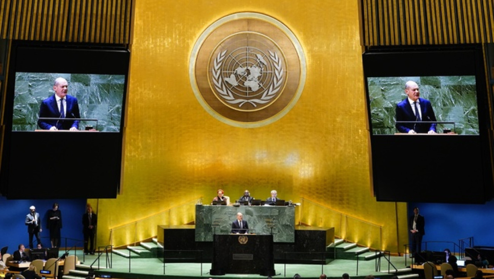 Шолц предупреди в ООН срещу измамен мир в Украйна