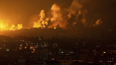 Град Газа след израелски въздушен удар 8 октомври Снимка АП Израел