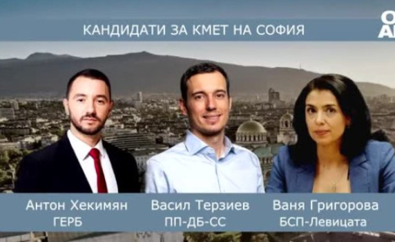ЕСТАТ: Ваня Григорова втора с 20,6% след Терзиев с 27,8%. Хекимян - 18,7%