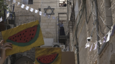 Резенът диня който съдържа цветовете на палестинското знаме отдавна е