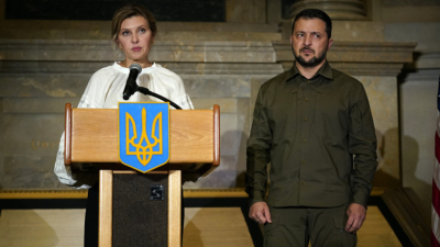 Украинският президент Володимир Зеленски и първата дама съпругата му