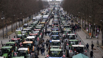 Германски фермери организираха вчера мащабни протести срещу плановете на правителството