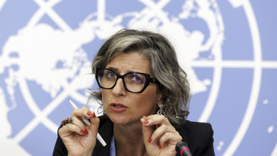 Специалният докладчик на ООН Франческа Албанезе отговаряща за правата на