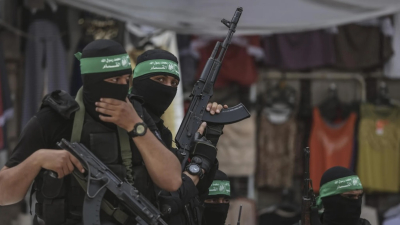 Палестински членове на въоръженото крило на Хамас през 2018 г