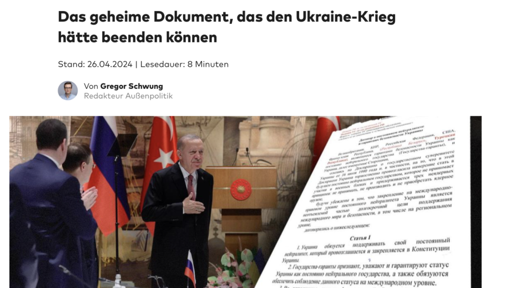 WELT: Ето го тайният документ, който можеше да сложи край на войната в Украйна