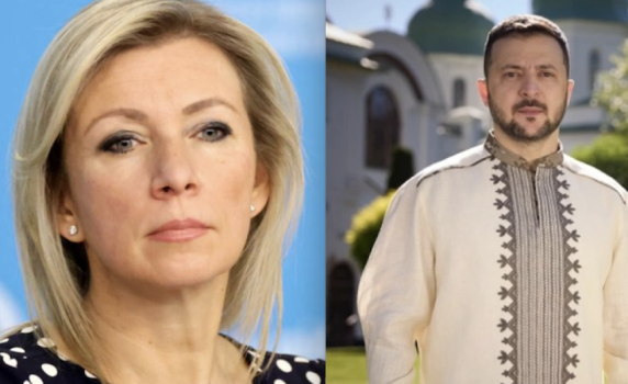 Захарова осмя думите на Зеленски за украинския шеврон на Божието рамо: Това е нещо от категорията на ритуалите на древните украинци в района на Месопотамия