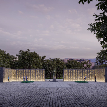 Мемориалът на загиналите войници до НДК. Проектът, който заслужаваше да спечели, но не бе избран от управата на София