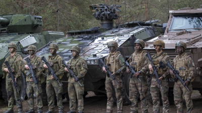 Военнослужещи от Бундесвера на учение в Литва 6 април 2024
