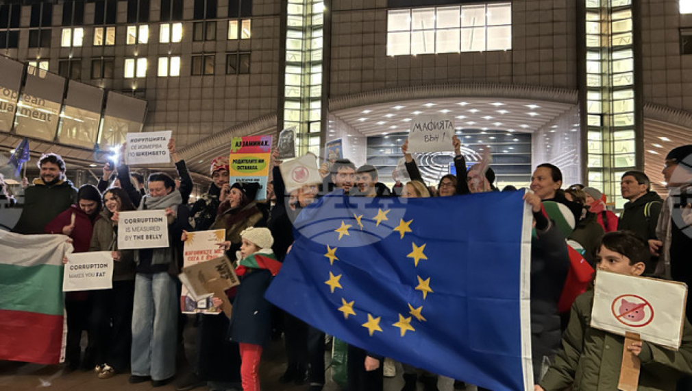 Българи в Брюксел и Виена протестираха срещу корупцията у нас
