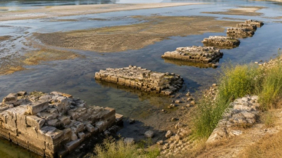 Останки от легендарния Константинов мост се показаха от водите на Дунав (ВИДЕО)