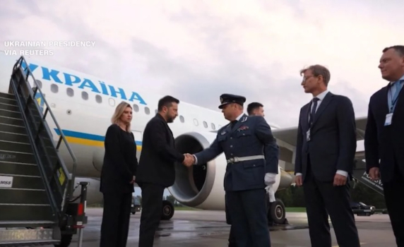 Самолетът на Зеленски се разминал "на косъм" с руски дрон при полет към Норвегия
